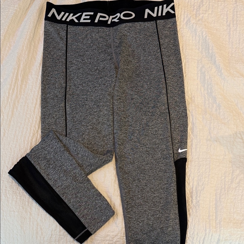 Nike Gray and Black Leggings